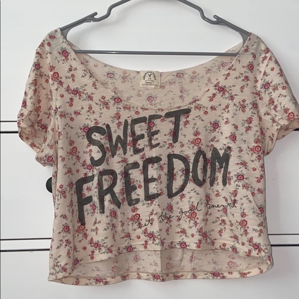An american eagle off shoulder tee